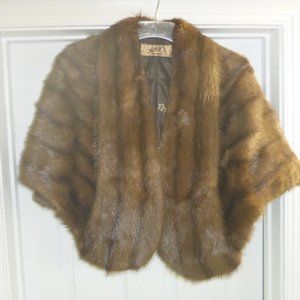 Woman's Vintage Mink Fur Shawl